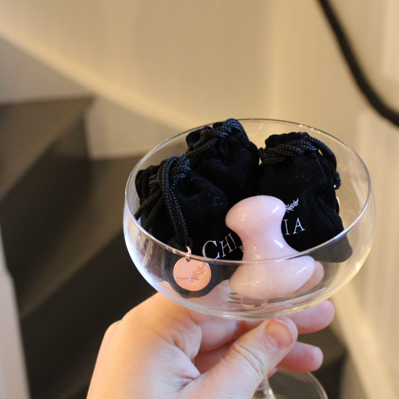 CHIA Mushroom Gua Sha - Rose Quarts