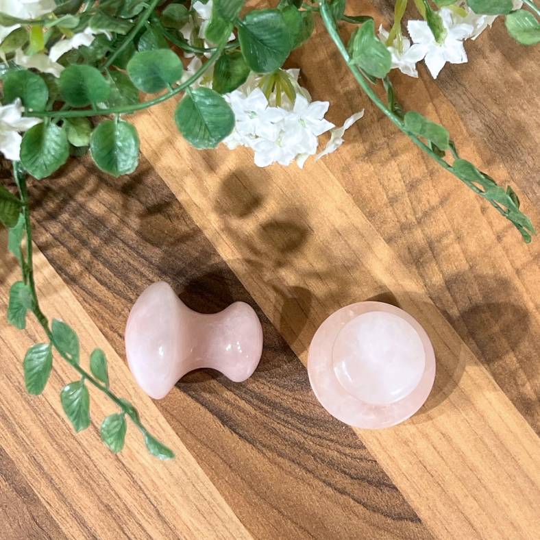 CHIA Mushroom Gua Sha - Rose Quarts