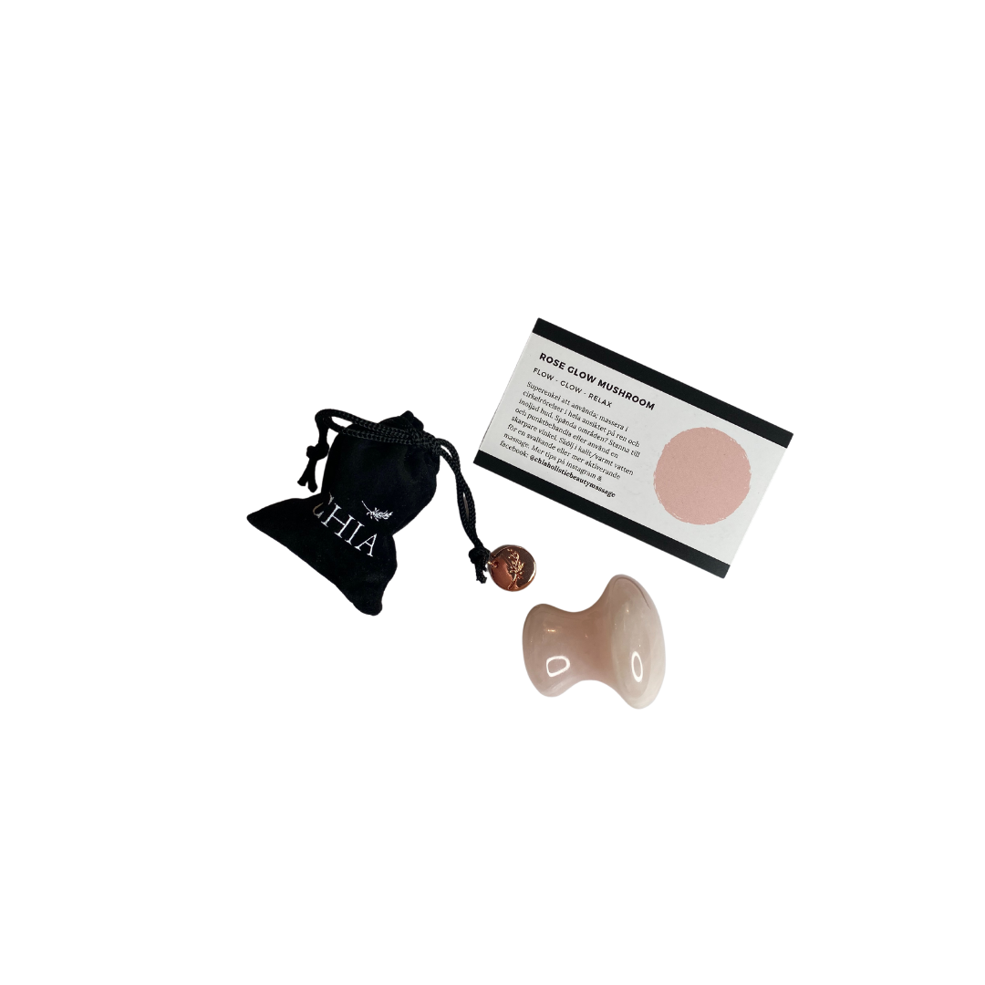 CHIA Mushroom Gua Sha - Rose Quarts