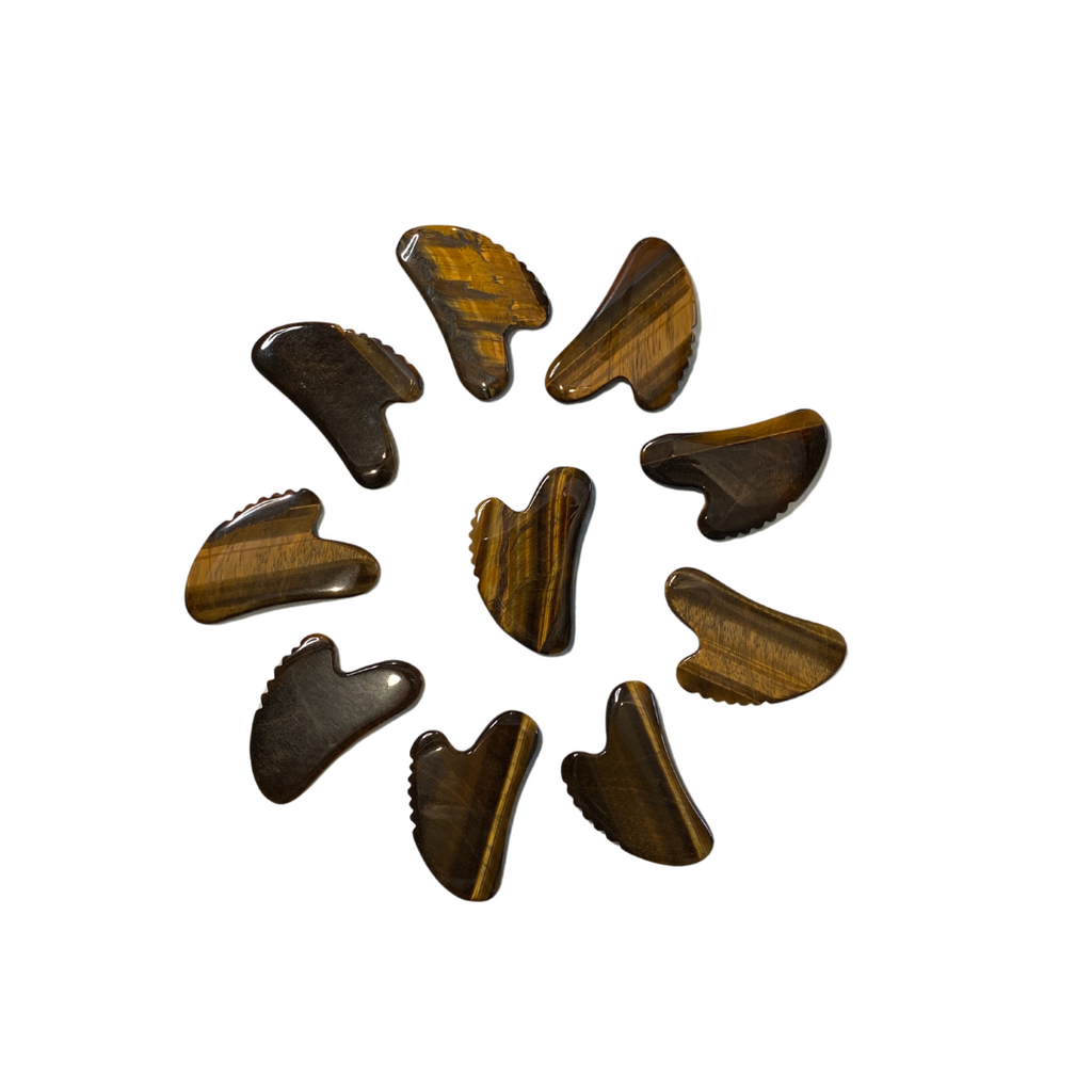 CHIA Heart gua sha - Tiger Eye